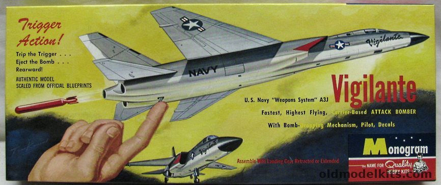 Monogram 1/76 A3J Vigilante (A-5A) - Four Star Issue, PA53-98 plastic model kit